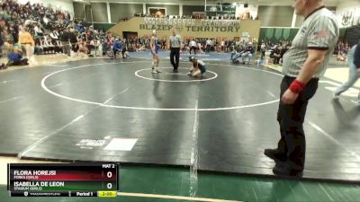 105 lbs 1st Place Match - Flora Horejsi, Forks (Girls) vs Isabella De Leon, Stadium (Girls)