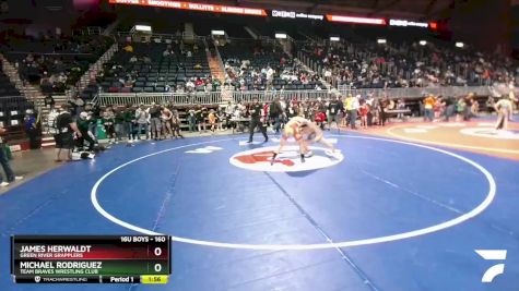 160 lbs 1st Place Match - James Herwaldt, Green River Grapplers vs Michael Rodriguez, Team Braves Wrestling Club