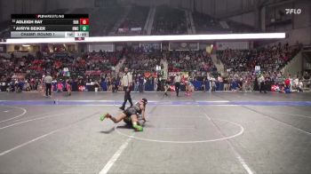110 lbs Champ. Round 1 - Adleigh Ray, Eureka vs Avryn Beiker, Hays Wrestling Club