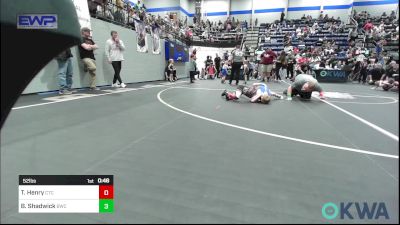 52 lbs Consi Of 8 #2 - TeeJay Henry, Comanche Takedown Club vs Bradley Shadwick, Berryhill Wrestling Club