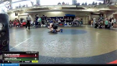 130 lbs Champ. Round 2 - Liam Huston, Yorktown Wrestling Club vs Bladyn Kramer, Intense Wrestling Club
