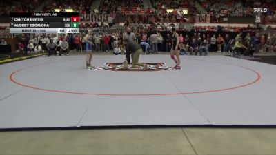 105 lbs Champ. Round 1 - Audrey Escalona, Scott Community HS vs Canyon Burtis, Baldwin Hs