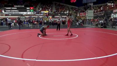 113 lbs Champ. Round 1 - Gabe Campbell, Eudora Hs vs Harry Costa, Wamego Hs