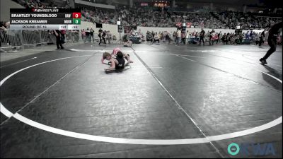 55 lbs Round Of 16 - Brantley Youngblood, Raw Wrestling Club vs Jackson Kreamer, Murray County Takedown Club