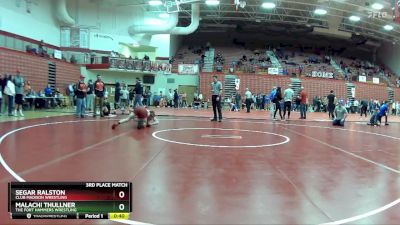 132 lbs 3rd Place Match - Malachi Thullner, The Fort Hammers Wrestling vs Segar Ralston, Club Madison Wrestling