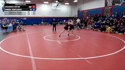 207 lbs Finals (2 Team) - Savannah Sistad, Simpson vs Gemma Templeman, Emmanuel University