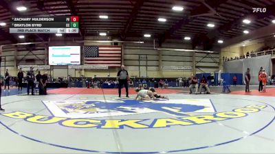 120 lbs 3rd Place Match - Braylon Byrd, Churchill County vs Zachary Hulderson, Pahrump Valley