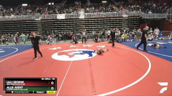 55 lbs Quarterfinal - Lilli George, Ram Wrestling Club vs Allie Avent, Casper Wrestling Club