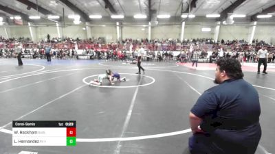 40 lbs Consolation - Wes Rackham, Badlands WC vs Leticia Hernandez, PV Youth Wrestling