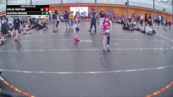 70 lbs Round 2 (4 Team) - Aleysha Mendez, Team Palmetto Purple vs Chloe Winther, Team NC Wrestling Club