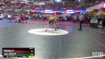 AA - 145 lbs Cons. Round 1 - Boston Lay, Helena Capital vs Riley Sinclair, Glacier (Kalispell)