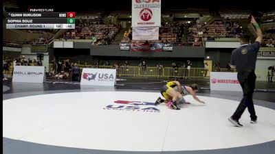 Schoolgirls - 125 lbs Champ. Round 1 - Quinn Burlison, NorCal Elite Wrestling Club vs Sophia Soliz