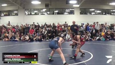 96 lbs Champ. Round 1 - Abigail Robinson, Constantine Falcon Wrestling vs Cassidee Patton, Michigan Center Young Cardinals