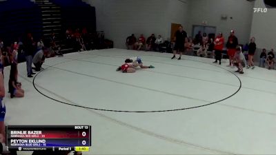 85 lbs Round 5 (6 Team) - Brinlie Bazer, Nebraska Red Girls vs Peyton Eklund, Nebraska Blue Girls