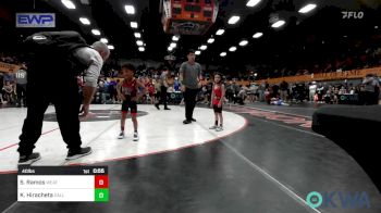 40 lbs Round Of 16 - Sebastian Ramos, Weatherford Youth Wrestling vs Kyren Hiracheta, Carl Albert