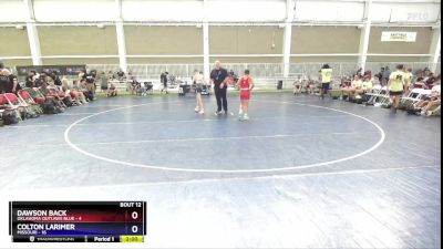 88 lbs Placement Matches (8 Team) - Dawson Back, Oklahoma Outlaws Blue vs Colton Larimer, Missouri