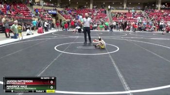 43 lbs Cons. Round 3 - Jaxson Patterson, Hays Wrestling Club vs Maverick Hale, Ark City Takedown Wrestling Cl