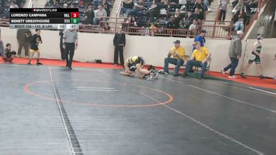 125_B lbs Round Of 16 - Lorenzo Campana, Valley vs Benett Greathouse, Titusville