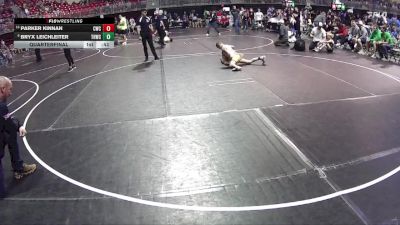90 lbs Quarterfinal - Bryx Leichleiter, Tekamah Herman Wrestling Club vs Parker Kinnan, Cozad Wrestling Club