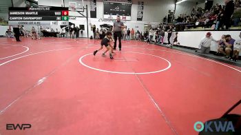 49 lbs Consi Of 8 #2 - Jameson Mantle, Wagoner Takedown Club vs Canton Davenport, Jay Wrestling Club
