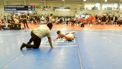 120 lbs Rr Rnd 3 - Kai Napadow Baquero, MetroWest United Lightning - HSB vs Brodie Gibbs, Iron Forge WC - HSB