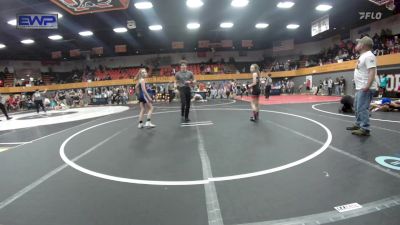 91 lbs Final - Rowdie Peck, Hinton Takedown Club vs Carleigh Clark, BullTrained