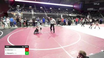 70 lbs Consi Of 8 #2 - Bodie Glennon, Peak Wrestling vs Jennessy Messerly, Lockwood WC