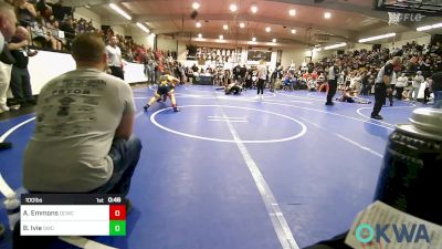 100 lbs Consi Of 4 - Asher Emmons, Dark Cloud Wrestling Club vs Blaike Ivie, Salina Wrestling Club