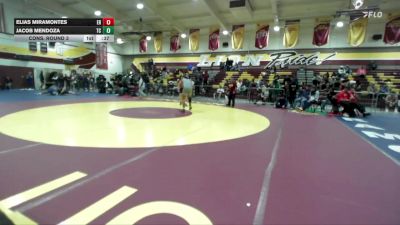 190 lbs Cons. Round 3 - Elias Miramontes, Eleanor Roosevelt vs Jacob Mendoza, Temescal Canyon