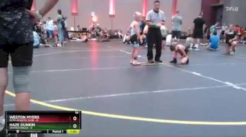 58 lbs Quarterfinals (8 Team) - Weston Myers, Elite Athletic Club vs Haze Dunkin, Untouchables