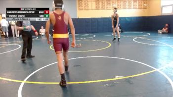 126 lbs Cons. Round 2 - Andrew Jimenez Lopez, Milwaukie / Milwaukie Acad. Of The Arts vs Bowen Crum, Canby