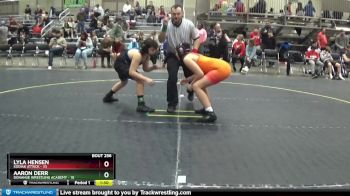 140 lbs Round 2 - Aaron Derr, Donahue Wrestling Academy vs Lyla Hensen, Kodiak Attack