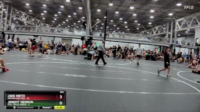 132 lbs Round 4 (8 Team) - Jake Nieto, Savage King Pins vs Jeremy Negron, Full Circle Green