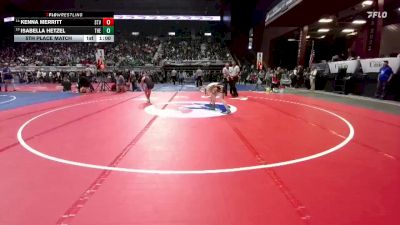 105 lbs 5th Place Match - Kenna Merritt, Star Valley vs Isabella Hetzel, Thermopolis