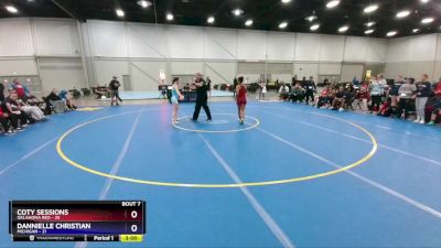 112 lbs Round 2 (8 Team) - Coty Sessions, Oklahoma Red vs Dannielle Christian, Michigan