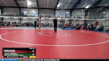 130 lbs Cons. Semi - Avery Sondall, Iowa Central Community College vs Paige Baker, North Iowa Area CC