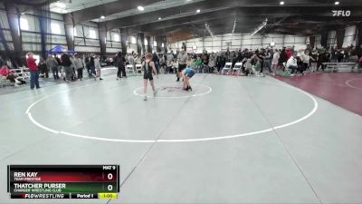 85 lbs Cons. Round 3 - Thatcher Purser, Charger Wrestling Club vs Ren Kay, Team Prestige