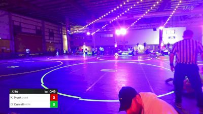 77 lbs 2nd Place - Kallum Hook, Cobbler Kids Wrestling vs Otto Correll, Midwest Destroyer