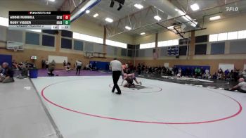 140lbs Champ. Round 3 - Addie Russell, Othello (Girls) vs Ruby Visser, Goldendale (Girls)