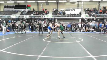 144 lbs Semifinal - Nathan Giusti, North Providence vs Lucas Santo, Bishop Hendricken