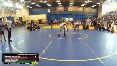 113 lbs Cons. Round 2 - Brock Glover, Jesuit High School vs David Cardullo, Palm Harbor University High School