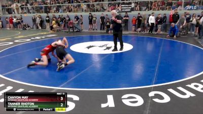 106 lbs Quarterfinal - Tanner Rhoton, Interior Grappling Academy vs Canyon May, Interior Grappling Academy