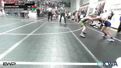67 lbs Quarterfinal - Cooper PULLIAM, Team Tulsa Wrestling Club vs Hagan Wolfenberger, Keystone Kids Wrestling Club