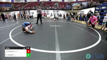 67 lbs Quarterfinal - Jack Cisneros, Skiatook Youth Wrestling vs Hunter Howell, Norman Grappling Club