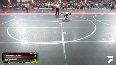 84 lbs Cons. Round 3 - Hunter Rose, Rice Lake vs Carson Reynolds, Baraboo Youth Wrestling