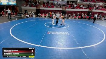 100 lbs Round 2 (8 Team) - Kaydence Durfee, Canyon Randall vs Brystal Hedges, Springtown