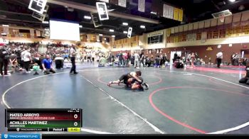 74 lbs Round 3 - Achilles Martinez, Grindhouse vs Mateo Arroyo, Rancho Bernardo Wrestling Club