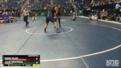 1A 285 lbs Quarterfinal - Daniel Silver, North East Carolina Prep School vs Jacob Teesateskie, Robbinsville