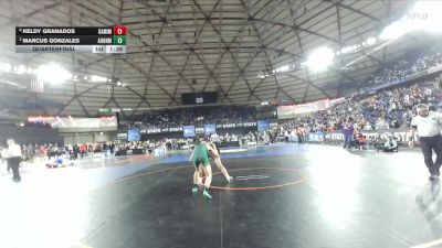 Boys 4A 157 lbs Quarterfinal - Marcus Gonzales, Auburn vs Keldy Granados, Kamiakin