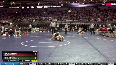 2A-120 lbs Champ. Round 1 - Isaac Wilson, Algona vs Ben Walsh, Bishop Heelan Catholic